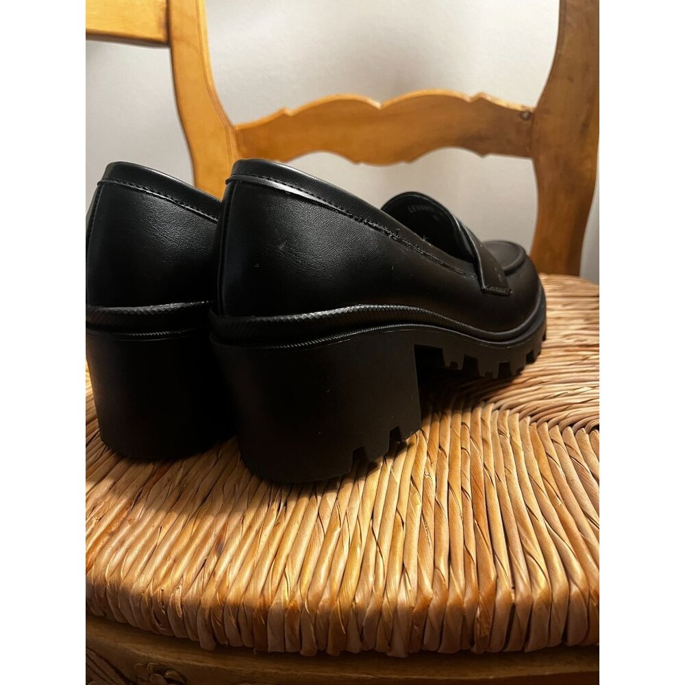 Mudd Mary Jane Platform Penny Loafer Black Block Heel Y2k Size 8 - Picture 8 of 12